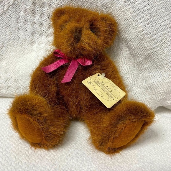 Russ Pickering Bears From The Past 8 Inches Brown Fuzzy Teddy Bear - Picture 1 of 10